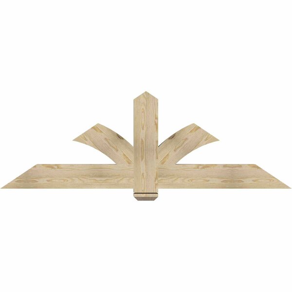 Ekena Millwork Redmond Rough Sawn Timber Gable Bracket, Douglas Fir, 72"W x 24"H x 4"D x 6"F, 8/12 Pitch GBW072X24X0406RED00RDF - main
